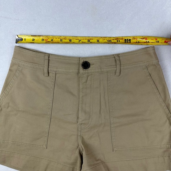 H&M Women's Khaki Cargo Shorts Size 8 Utility Pocket Casual Summer - Picture 8 of 13